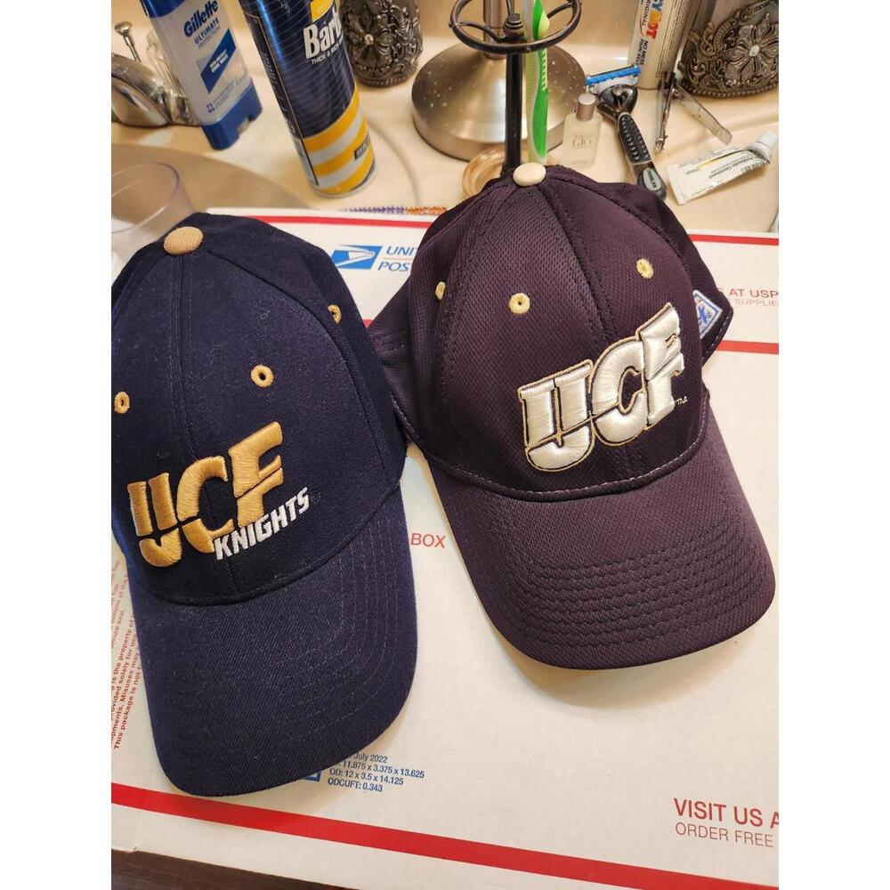 Vintage UCF Golden Knights Mens Fitted Hats S/M Lot Of 2